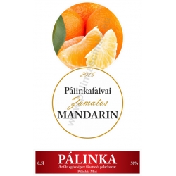 Mandarin pálinka címke szett - 2 részes - "CIRCULAR"