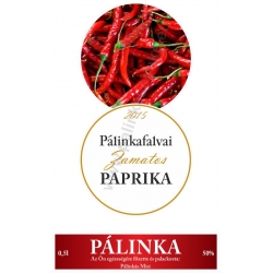 Paprika pálinka címke szett - 2 részes - "CIRCULAR"