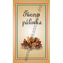 Fűszeres pálinkás címke - "simple"