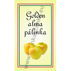 Golden alma pálinkás címke - "simple"