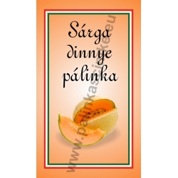 Sárga dinnye pálinkás címke - "simple"