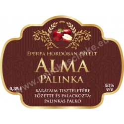 Alma pálinka címke - "Superb"