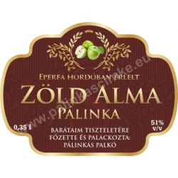 Zöld alma címke - "Superb"