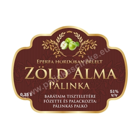 Zöld alma címke - "Superb"