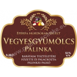 Vegyesgyümölcs címke - "Superb"