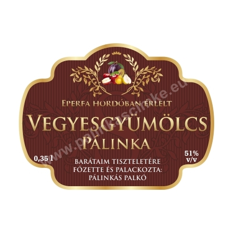 Vegyesgyümölcs címke - "Superb"