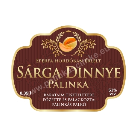 Sárga dinnye címke - "Superb"