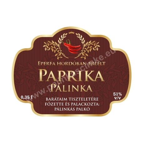 Paprika címke - "Superb"