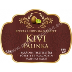 Kivi pálinka címke - "Superb"