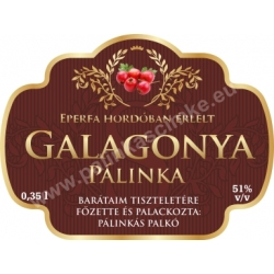 Galagonya pálinka címke - "Superb"