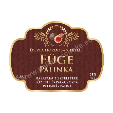 Füge pálinka címke - "Superb"