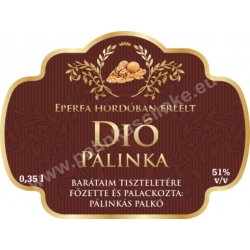 Dió pálinka címke - "Superb"