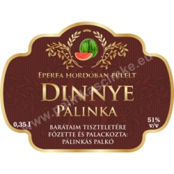 Dinnye pálinka címke - "Superb"