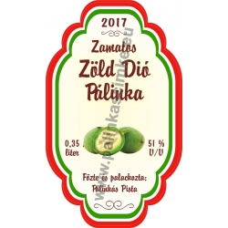 Zöld Dió címke - "Perfekt"