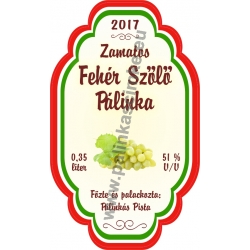 Fehér Szőlő címke - "Perfekt"