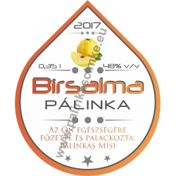 Birsalma pálinka címke - "Rain"