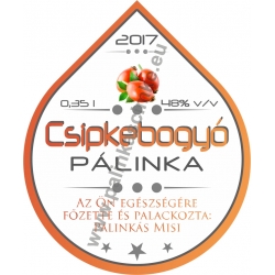 Csipkebogyó pálinka címke - "Rain"