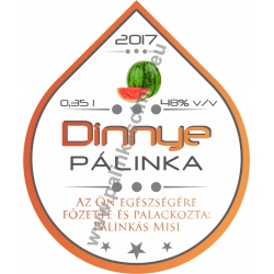 Dinnye pálinka címke - "Rain"