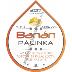 Banán pálinka címke - "Rain"