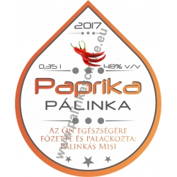 Paprika pálinka címke - "Rain"