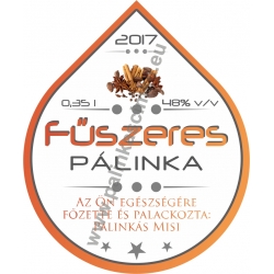 Fűszeres pálinka címke - "Rain"