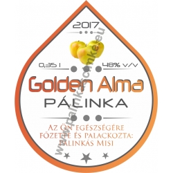 Golden Alma pálinka címke - "Rain"