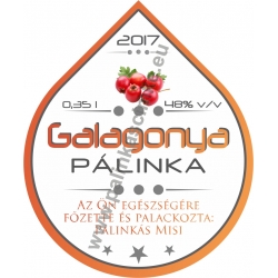 Galagonya pálinka címke - "Rain"