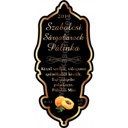 Sárgabarack pálinka címke - "Idea"