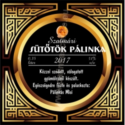 Sütőtök pálinka címke - "Gatsby"