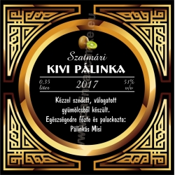 Kivi pálinka címke - "Gatsby"