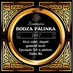 Bodza pálinka címke - "Gatsby"