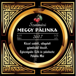 Meggy pálinka címke - "Gatsby"