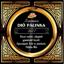 Dió pálinka címke - "Gatsby"