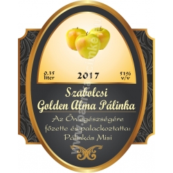 Golden alma pálinka címke - "Elite"