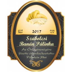 Banán pálinka címke - "Elite"