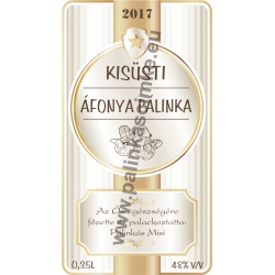 Áfonya pálinka címke - "Superior"