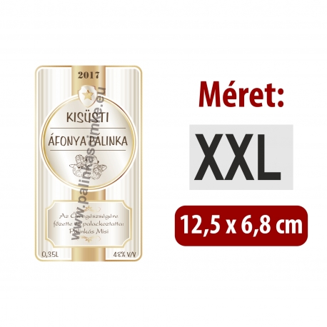 Áfonya pálinka címke - "Superior"