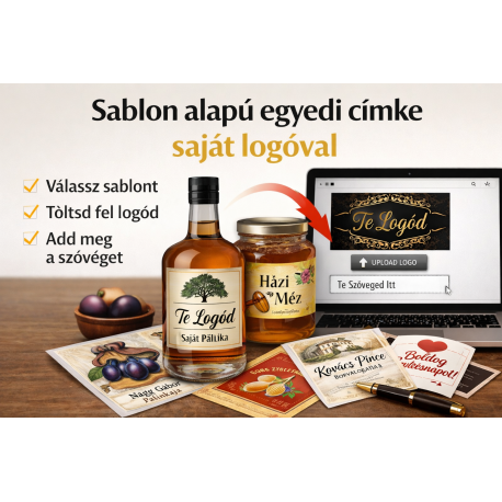 Sablon alapú egyedi címke saját logóval