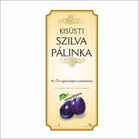 Kész pálinkás címke - "charming"
