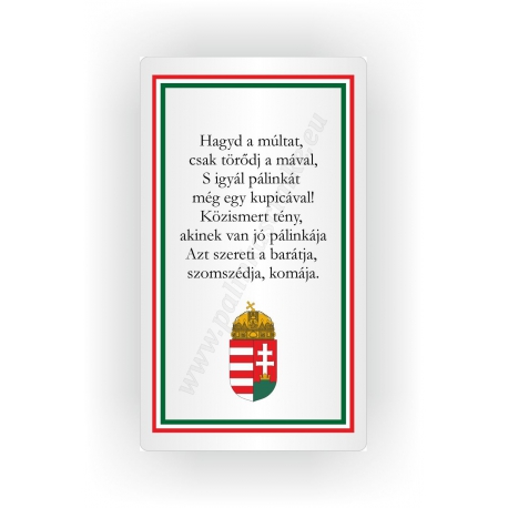 Palinka Cimke Szoveg
