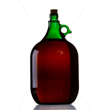 Demizson zöld 5l üveg palack