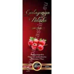 Galagonya pálinka címke - "Rufous"