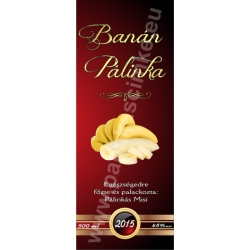 Banán pálinka címke - "Rufous"