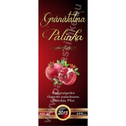 Gránátalma pálinka címke - "Rufous"