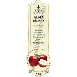 Alma pálinka címke - "SLIM DECOR"