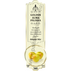 Golden alma pálinka címke - "SLIM DECOR"