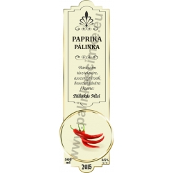 Paprika pálinka címke - "SLIM DECOR"