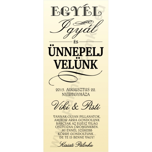 Eskuvi Palinkas Cimke