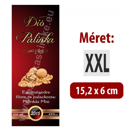 Dió pálinka címke - "Rufous"