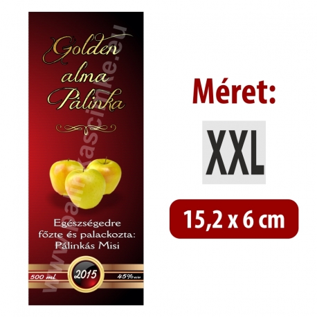 Golden alma pálinka címke - "Rufous"